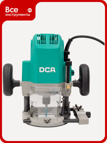 Изображение товара Электрический ручной фрезер DCA AMR04-12 профессиональный с параллельным упором, микролифтом и поддержкой цангов