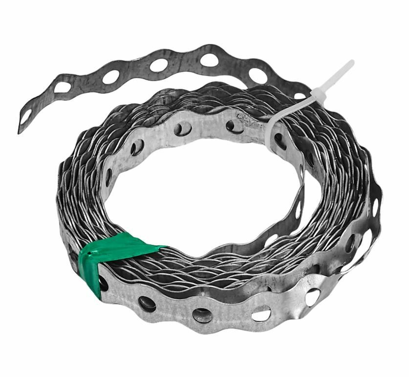 Перфорированная лента волна LV 17x0.75 5 м оцинкованная сталь цвет серебро