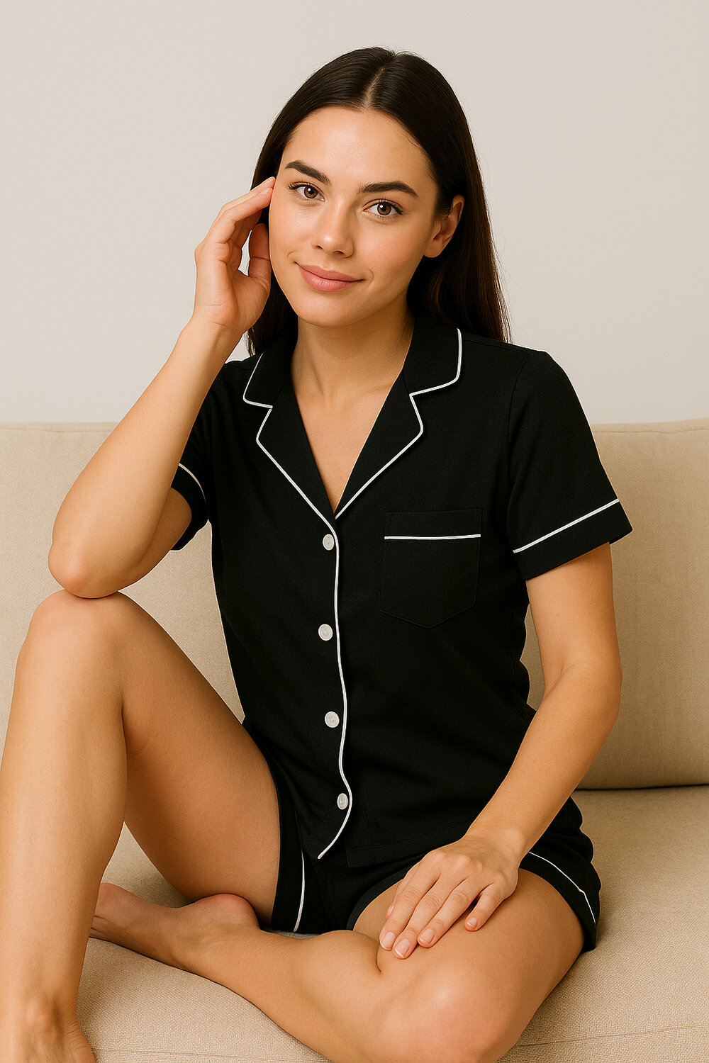 Пижама Натали Суслова, размер 54, черный