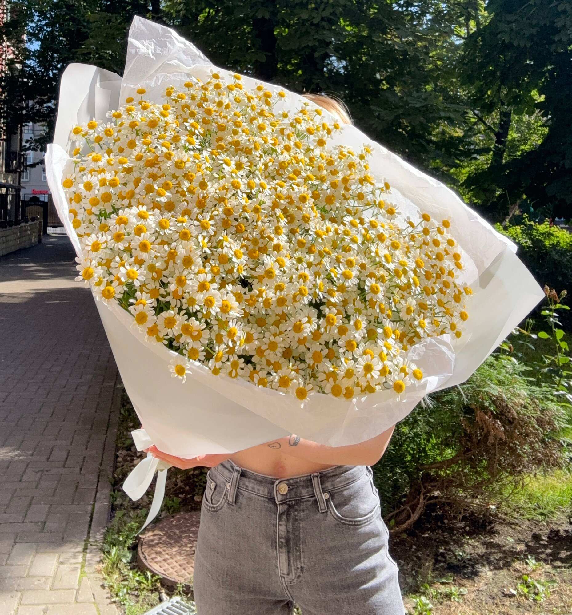 Букет «Ромашково» (ромашки кустовые 25)