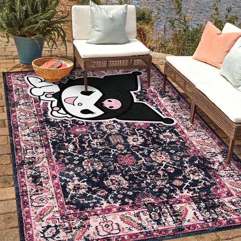 Ковер безворсовый лофт 80x120см. Коврик универсальный LOFT Kuromi в ванную комнату в прихожую противоскользящий