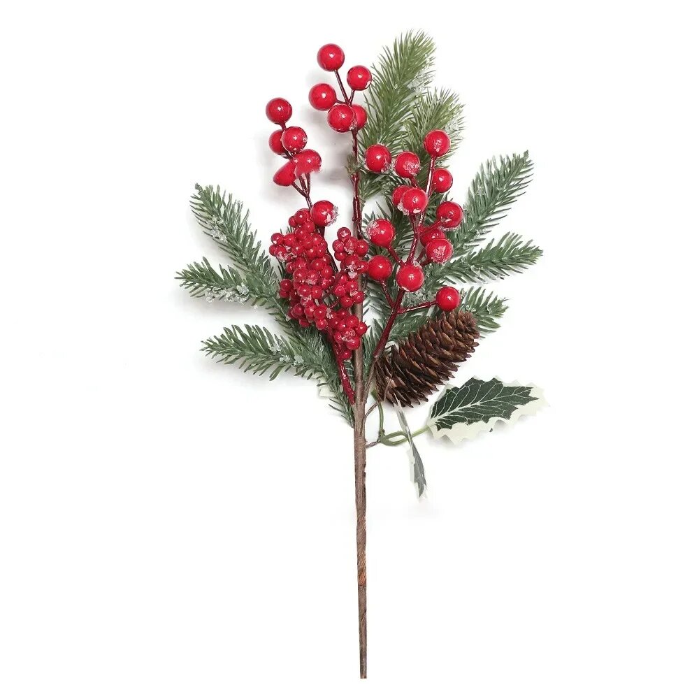 Искусственные рождественские сосновые ветки Green&Red