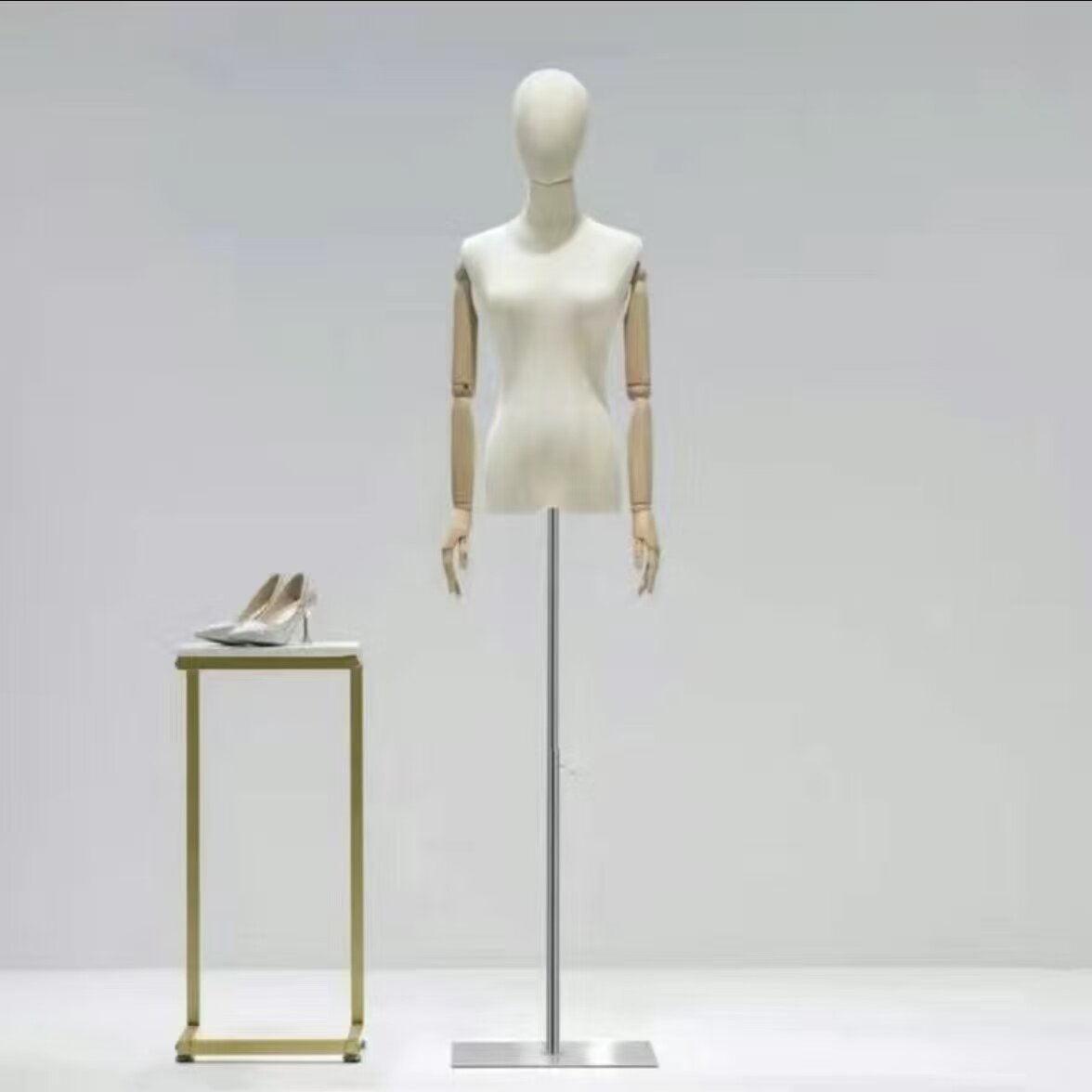 Манекен портновский женский комплект Про Бежевый женский Серебряный столб