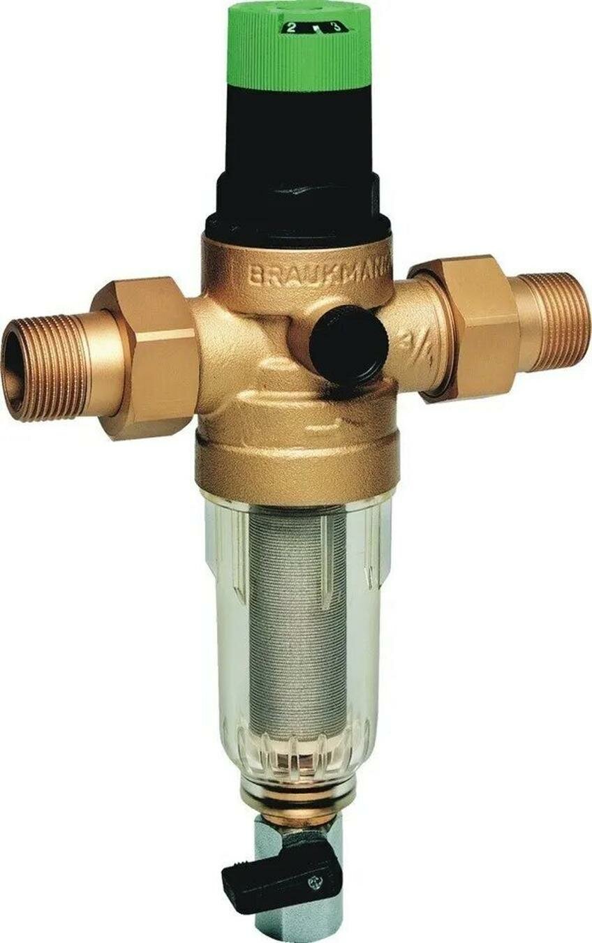 Фильтр Honeywell-Braukmann FK06, для холодной воды, с редуктором, прозрачный, 1/2 дюйма