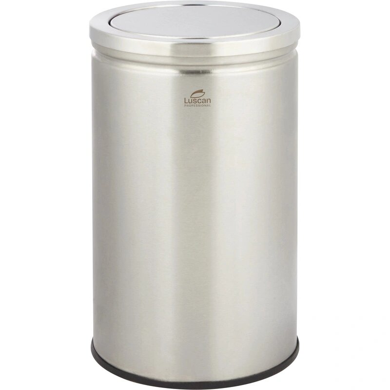 Ведро мусорное (урна) с качающ. крышкой нерж. сталь Luscan Professional 18л
