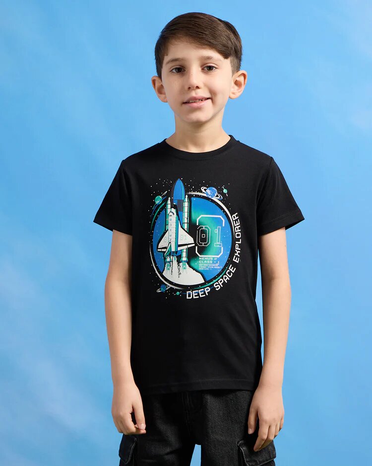 Футболка , размер 6-7 лет, черный