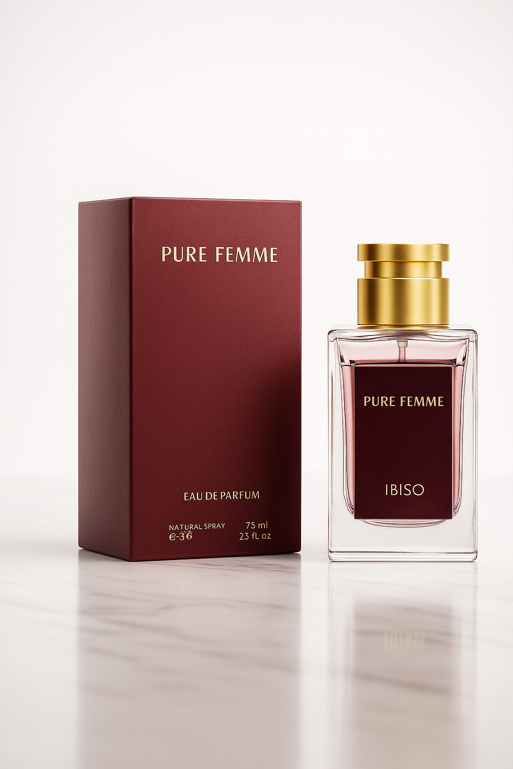 Парфюмерная вода "PURE FEMME", женственная, элегантная, минималистичный дизайн 80ml