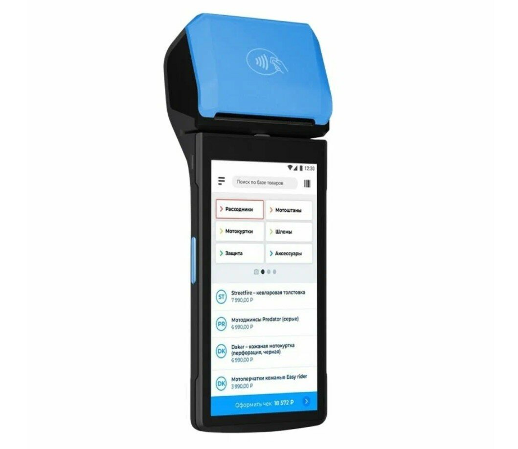 Смарт-терминал Тинькофф aQsi 6Ф с эквайрингом и ФФД черный 1 шт.