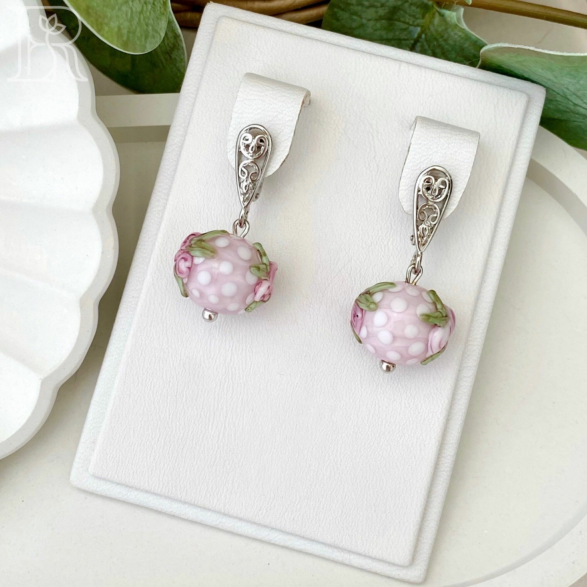 Серьги с подвесками LEFIREL', серебро, 925 проба, муранское стекло, , розовый