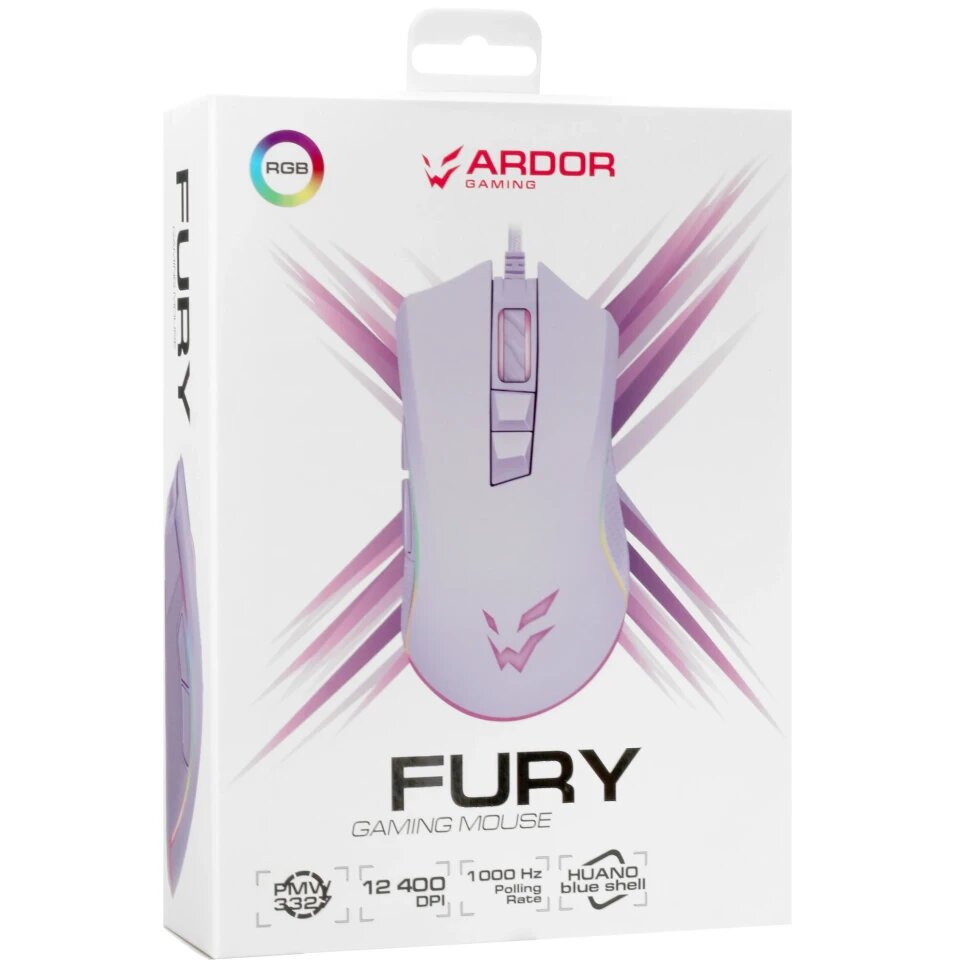 Мышь проводная ARDOR GAMING Fury [ARD-FURY3327-PU] фиолетовый