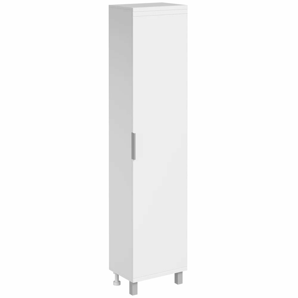 Шкаф пенал для ванной DIWO Дмитров 45 напольный для xранения узкий 45x196x32 см белый