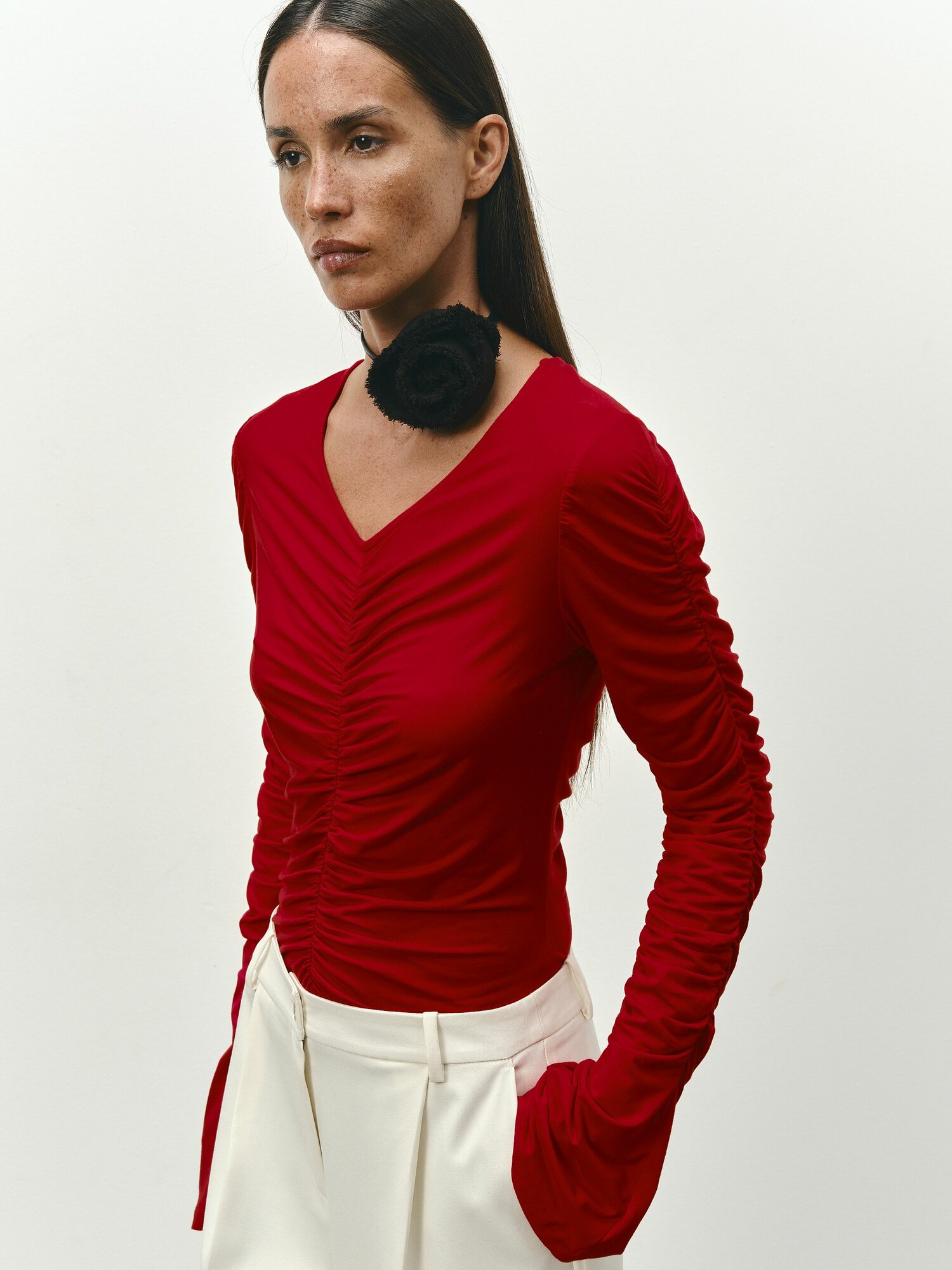 Лонгслив ANNEMORE, размер 42, , красный