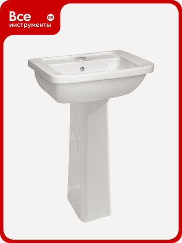 Изображение товара Комплект Vitra: раковина Form 300 с пьедесталом 9602B003-7650, Дополнительные характеристики комплекта