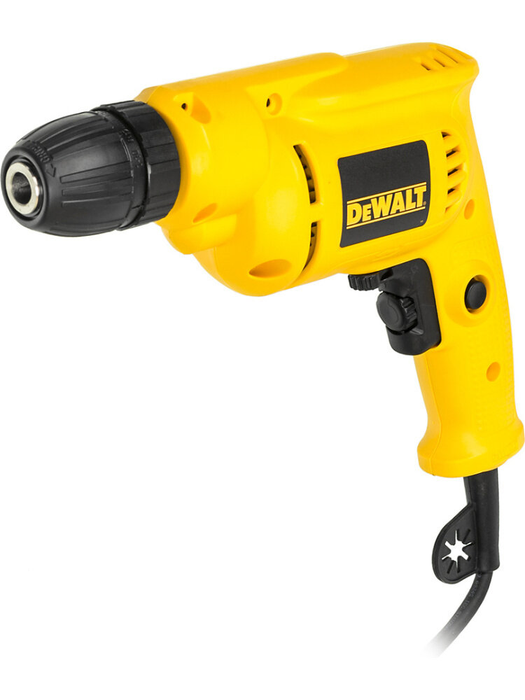 Дрель безударная DeWalt DWD014S-QS 550Вт быстрозажимной патрон диаметр 1-10 мм количество скоростей 1 реверс