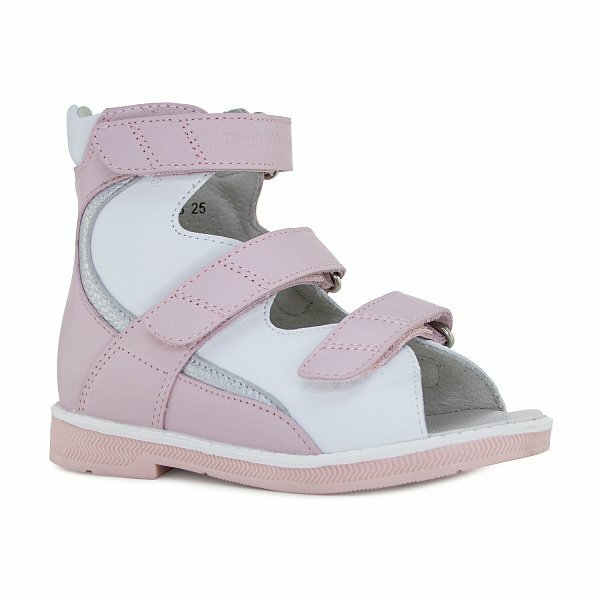 Обувь ортобум ортопедическая детская (ботинки летние) арт.71597-33 розовый/белый р.34