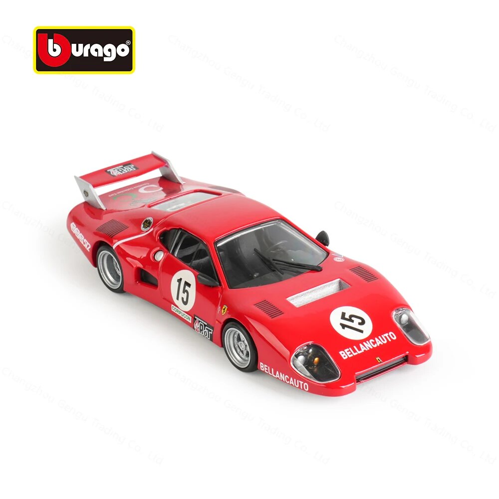 Статическая литая машина Bburago "Ferrari 512", 1:43, 1981 г, гоночный автомобиль