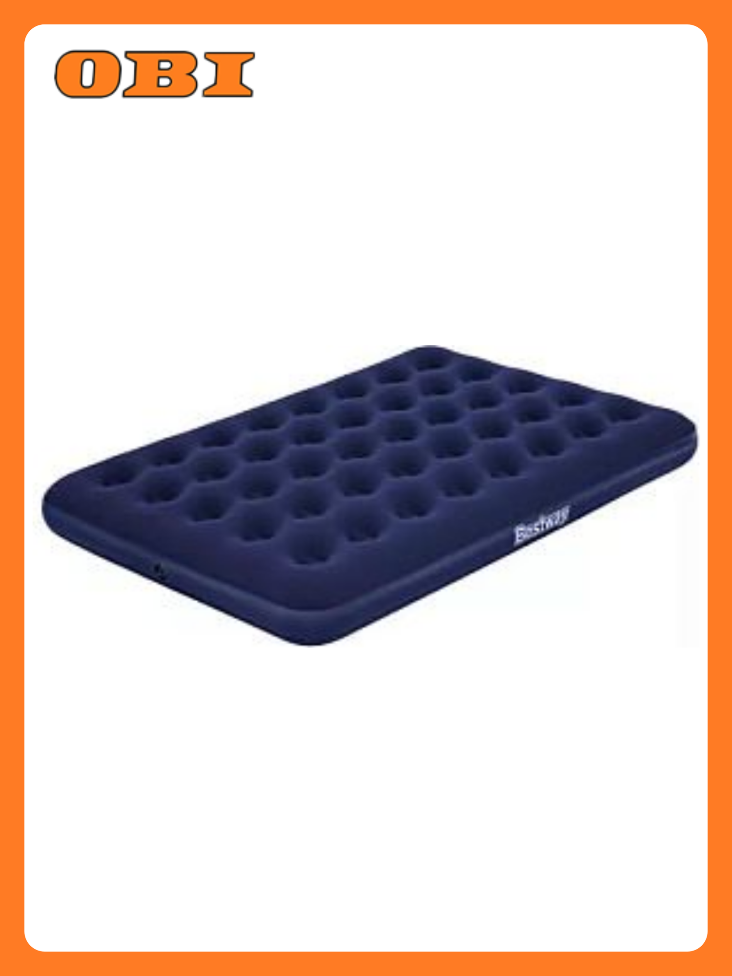 Матрас Bestway Double Flocked 191 см x 137 см x 22 см синий одноместный без насоса