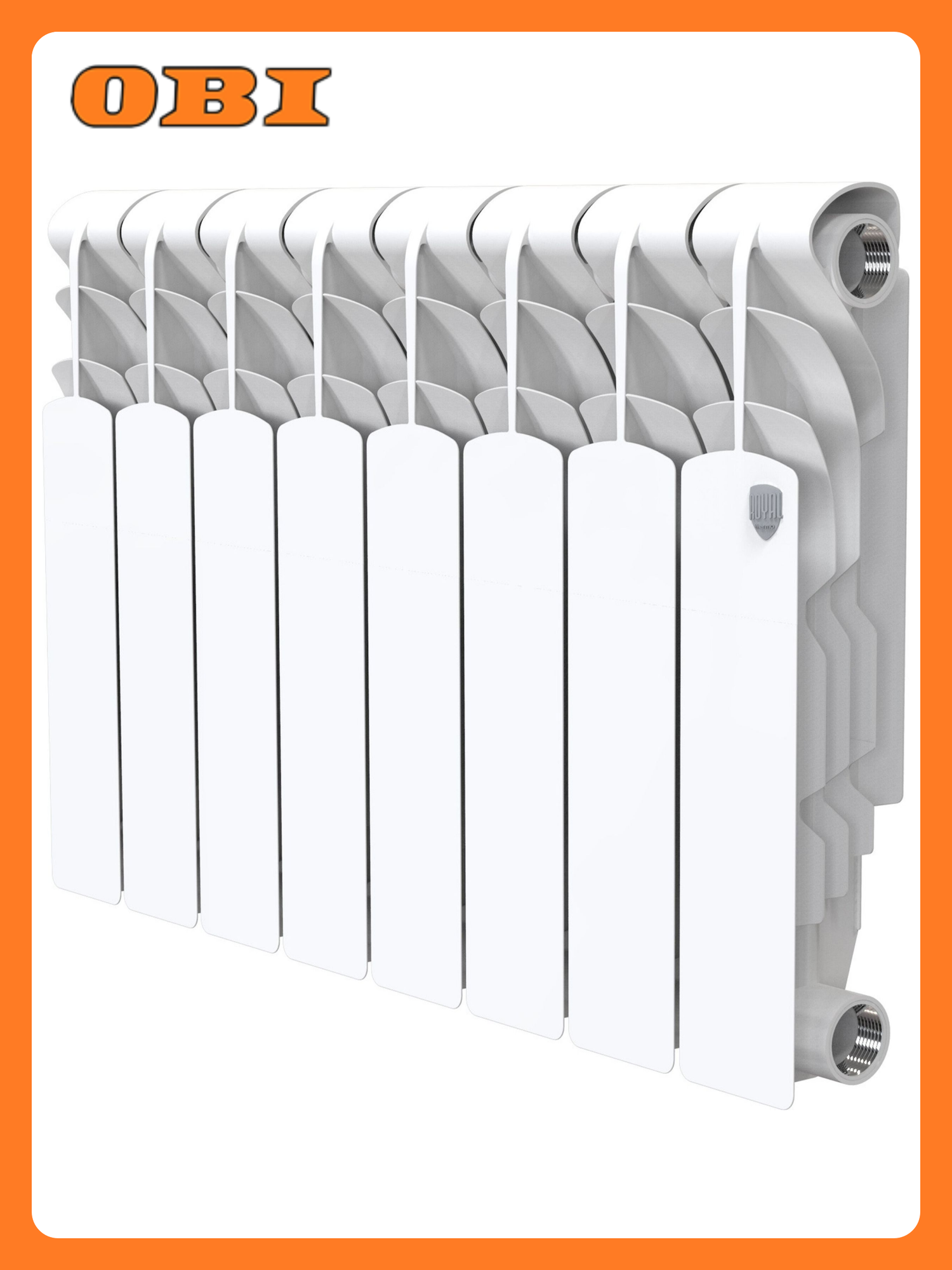 Радиатор биметаллический Royal Thermo Revolution 350 8 секций белый