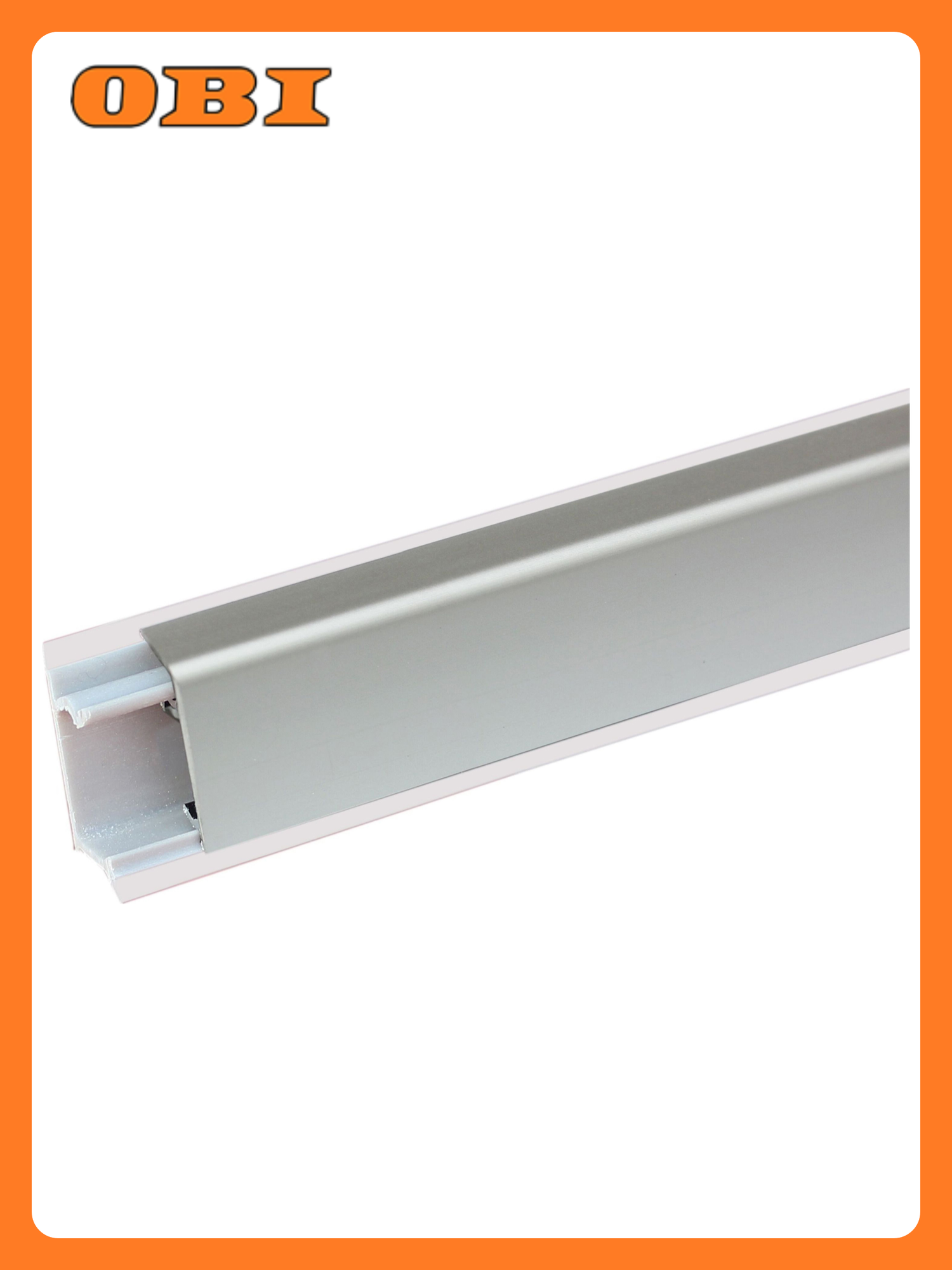 Плинтус для столешницы Квадра алюминий матовый серебристый 3050 мм