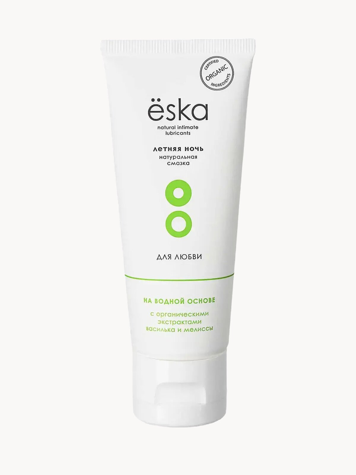 Натуральный лубрикант Ёska "Летняя ночь" смазка интимная на водной основе с ароматом мелиссы и василька, 75мл.
