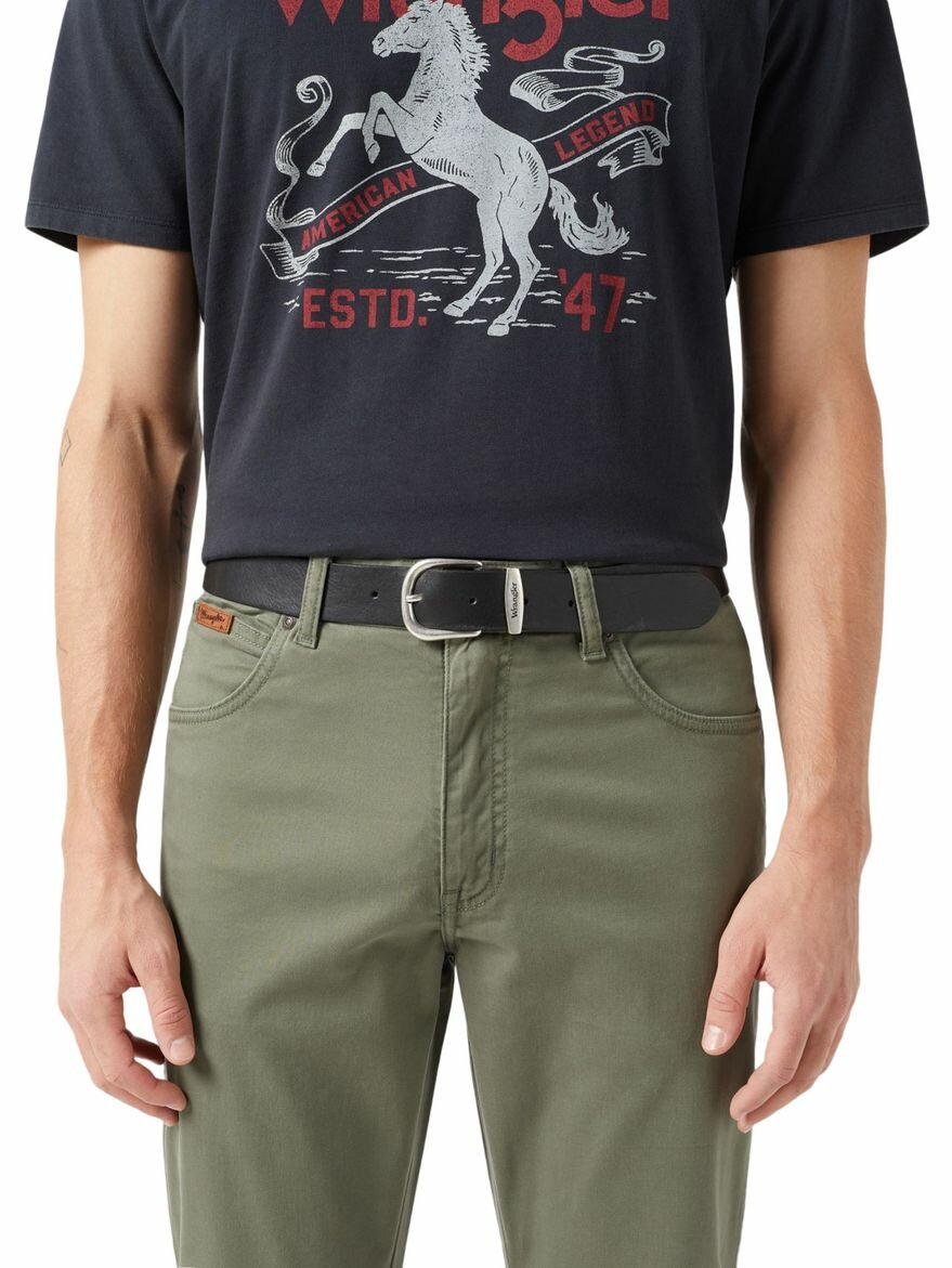 Ремень Wrangler для мужчин, размер 110, черный — фото 1