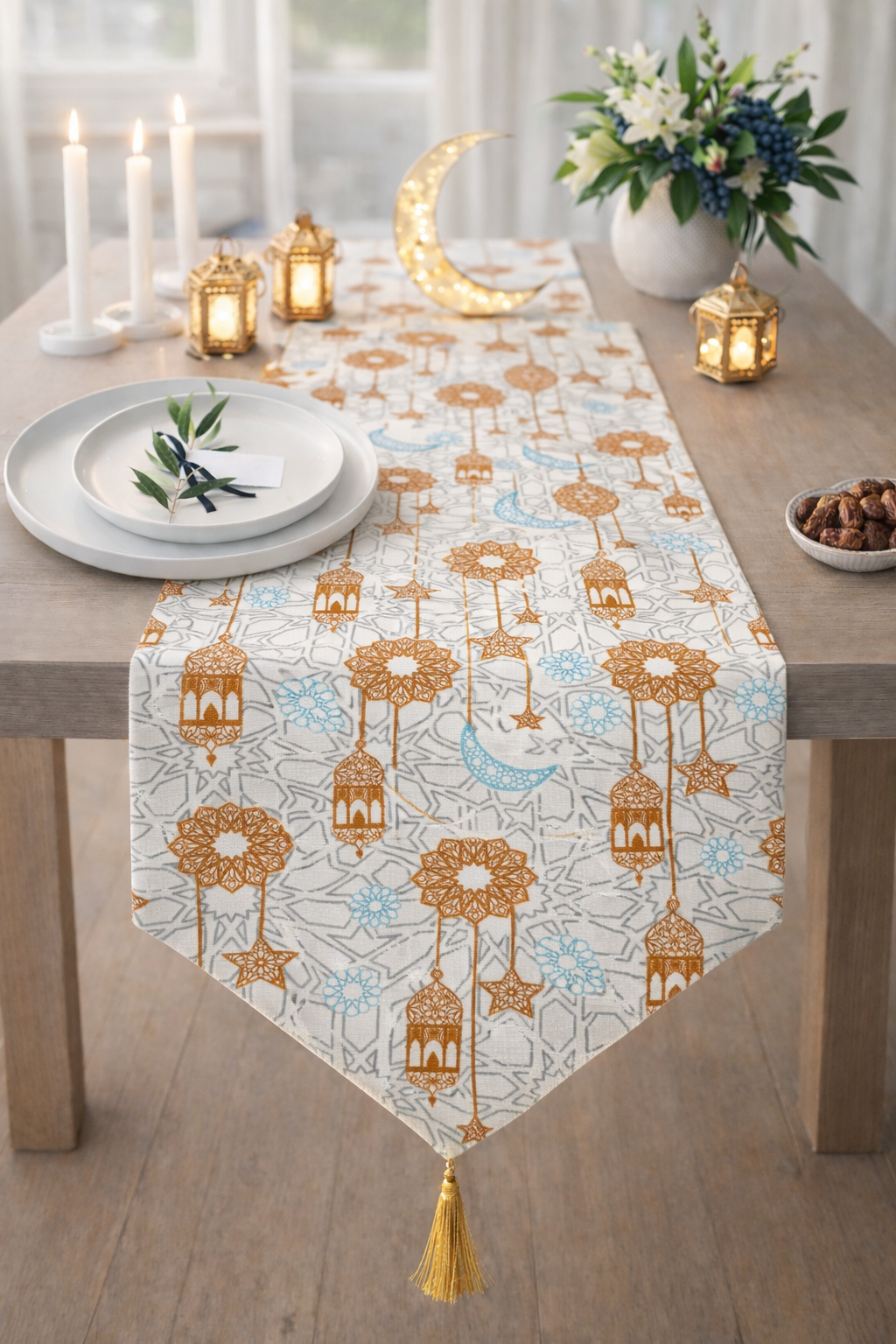 Раннер Noora Textile "Рамадан", водонепроницаемый, 180x35 см