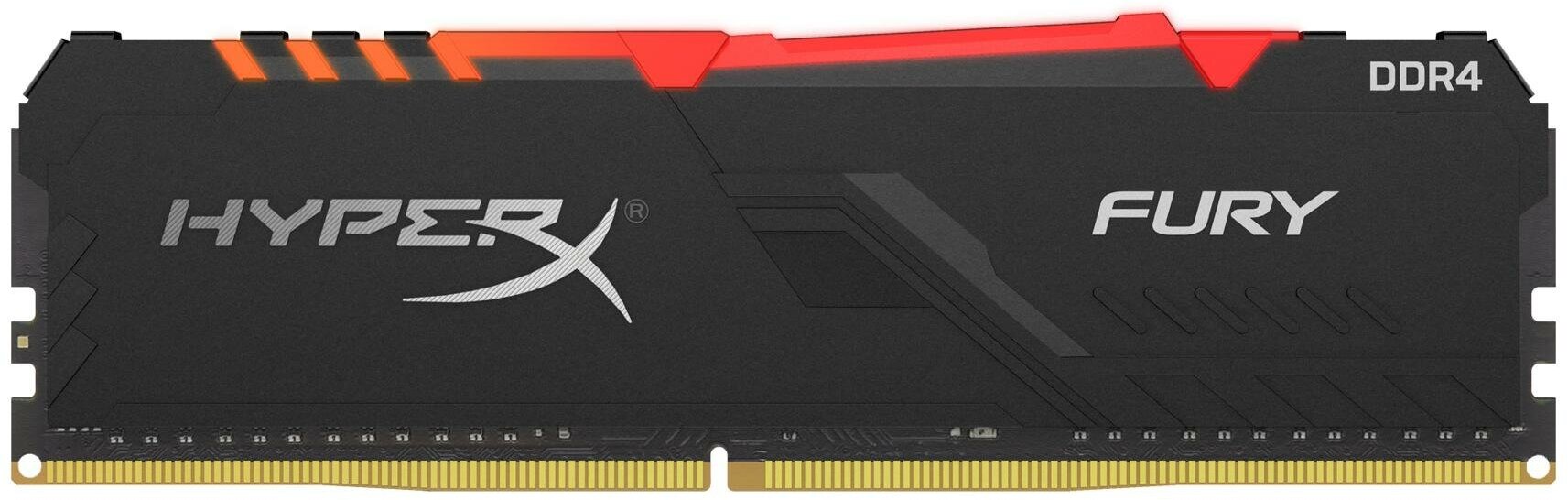 Оперативная память Kingston HyperX Fury RGB [HX434C16FB3A/8] [8 ГБ DDR 4, 3466 МГц, 25600 Мб/с, 1.35 В, подсветка]