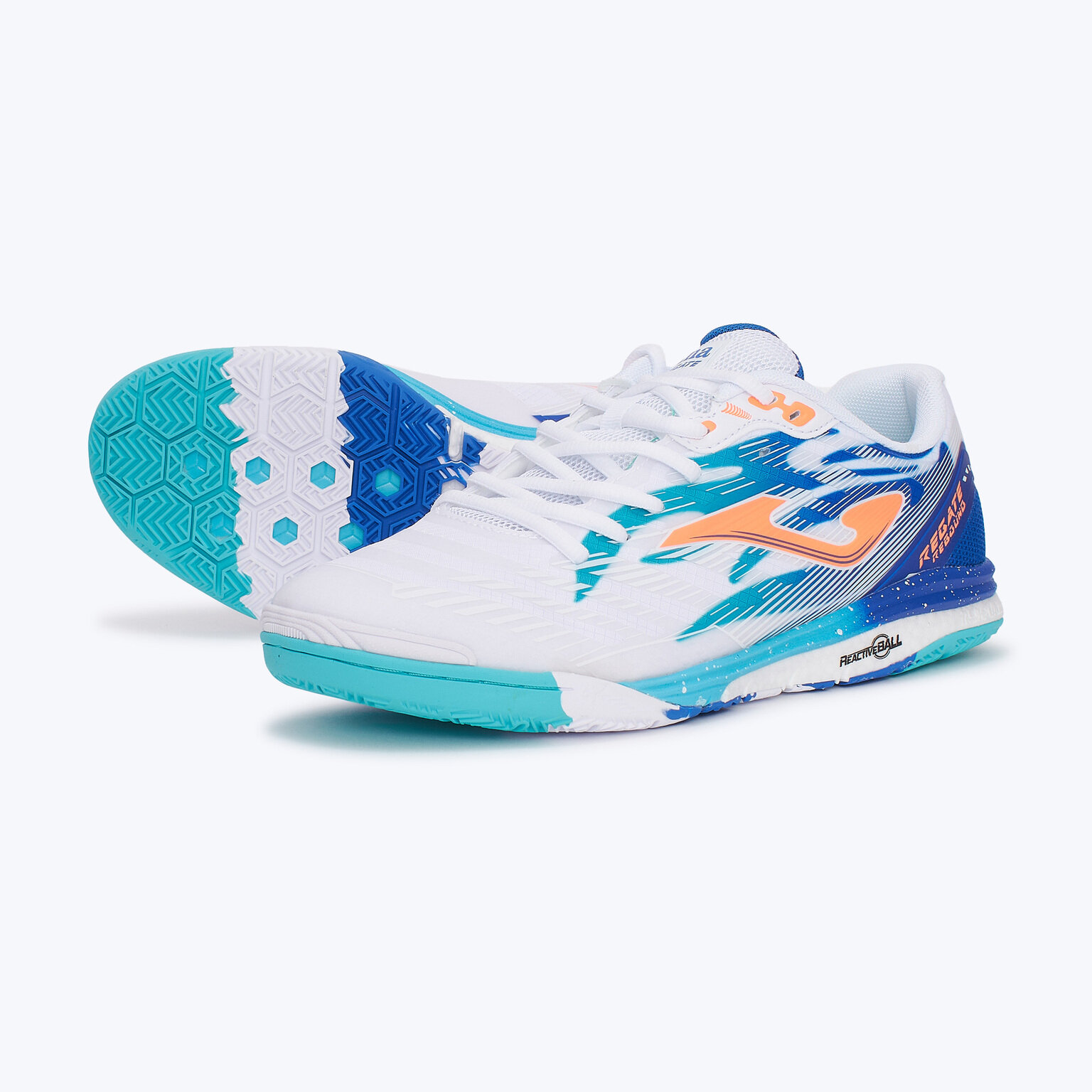Футзалки JOMA, размер 8 US, белый/голубой