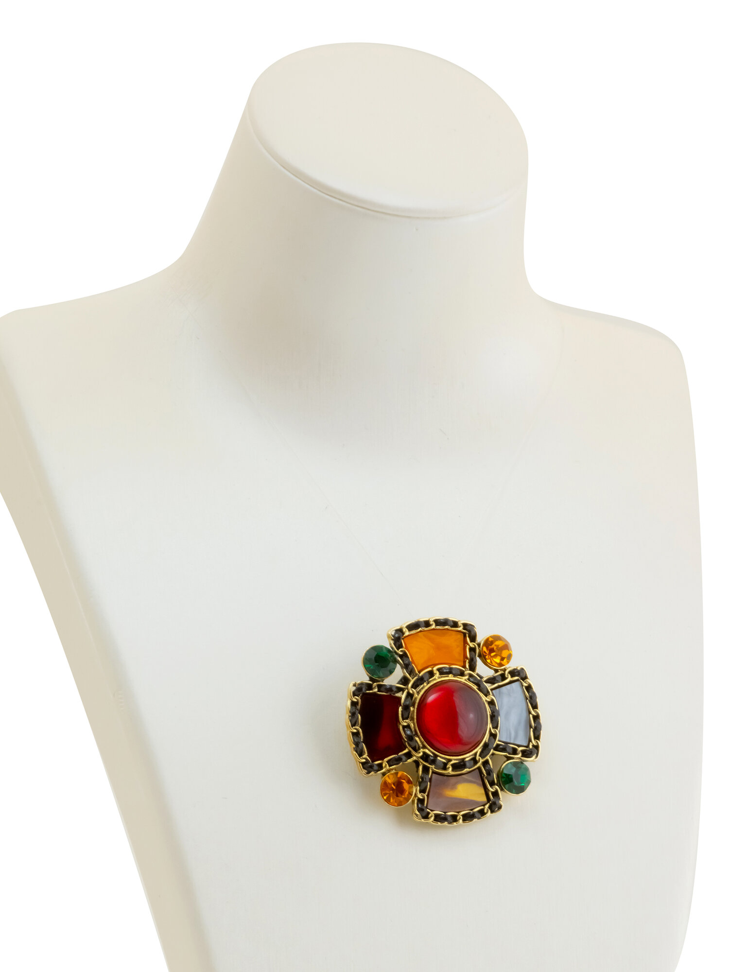 Брошь ЖемАрт, кристалл, 1 шт., мультиколор — фото 1