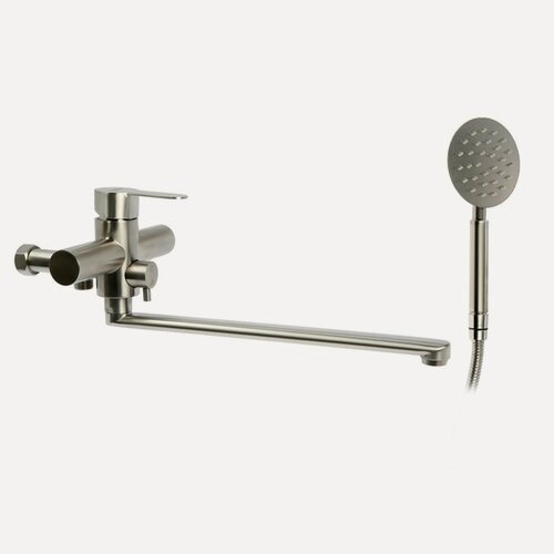 Изображение товара Смеситель для ванны ZEIN ZS2648, картридж керамика 35 мм, с душевым набором, нерж. сталь