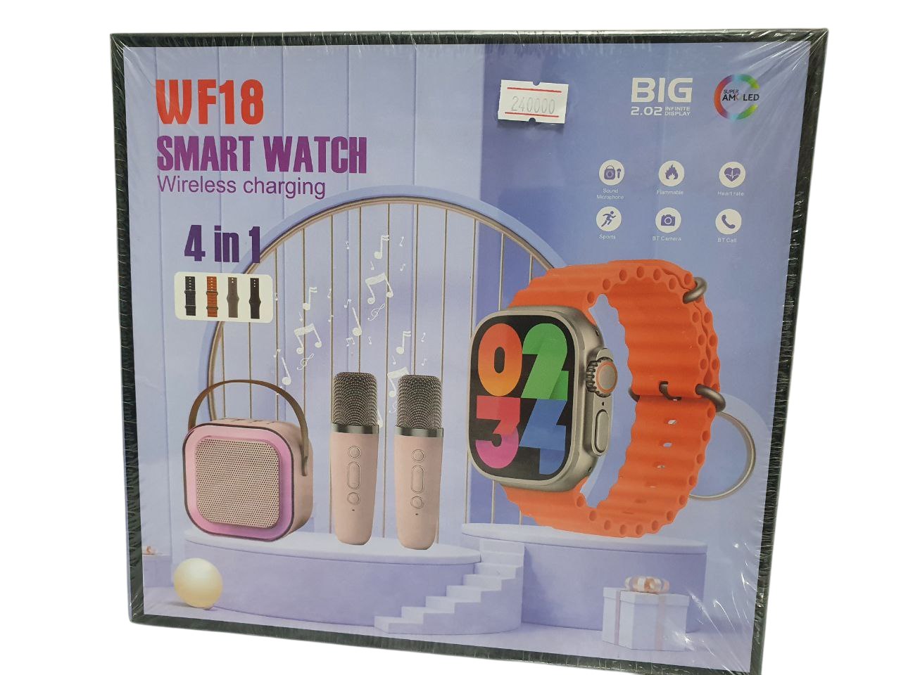 Набор WF18 Smart Watch + AirPods Pro – умные часы Series 8 с экраном 2.02", Karaoke, 4 ремешка и полный комплект