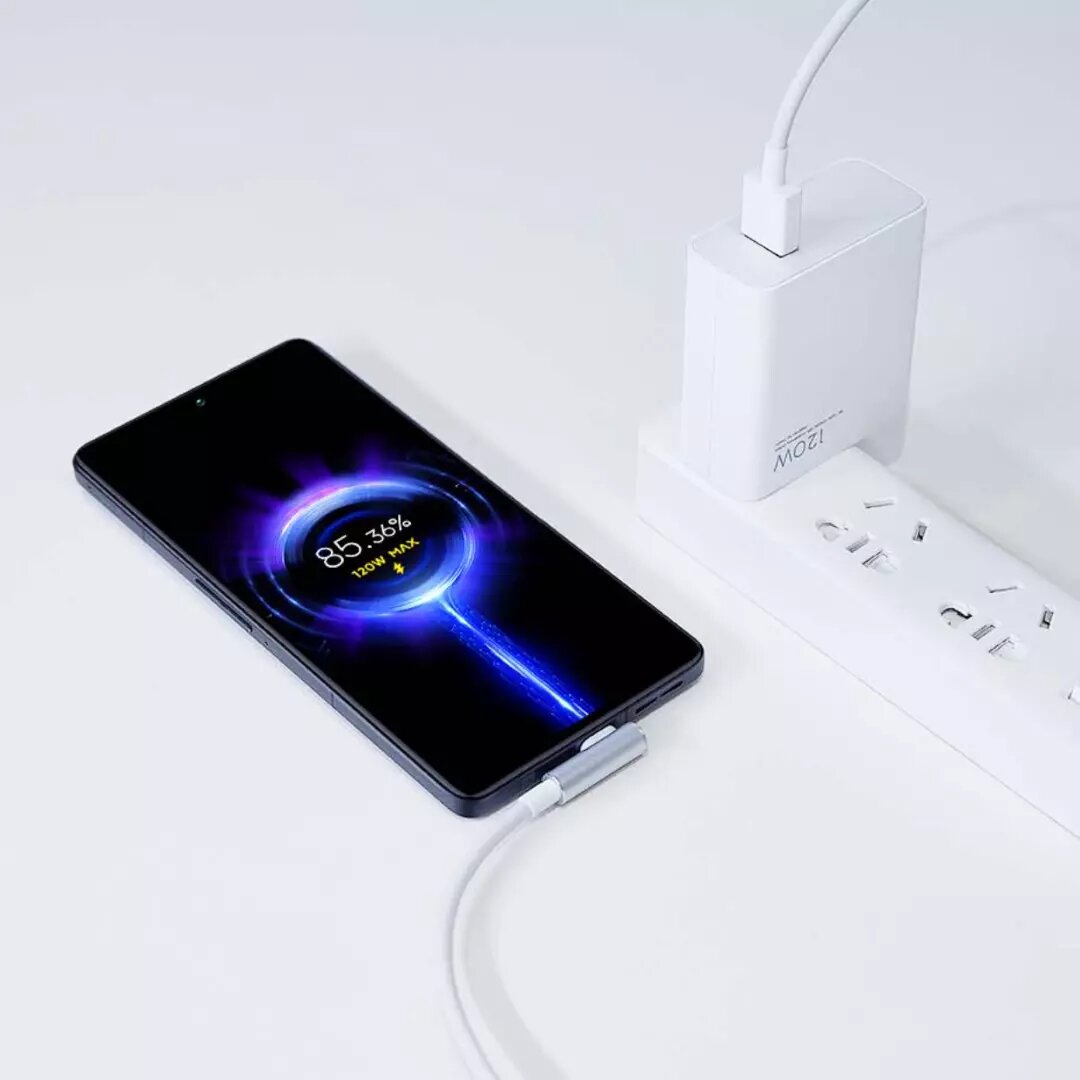 Кабель USB Type C 120Вт, 6А, быстрый заряд, Type-C L- образный разъем, Turbo Charge провод 33/67/120Вт Xiaomi/Poco/Redmi — фото 1