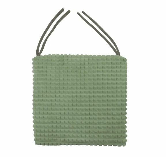 Галета для стула Плюш 40x40 см оливковая