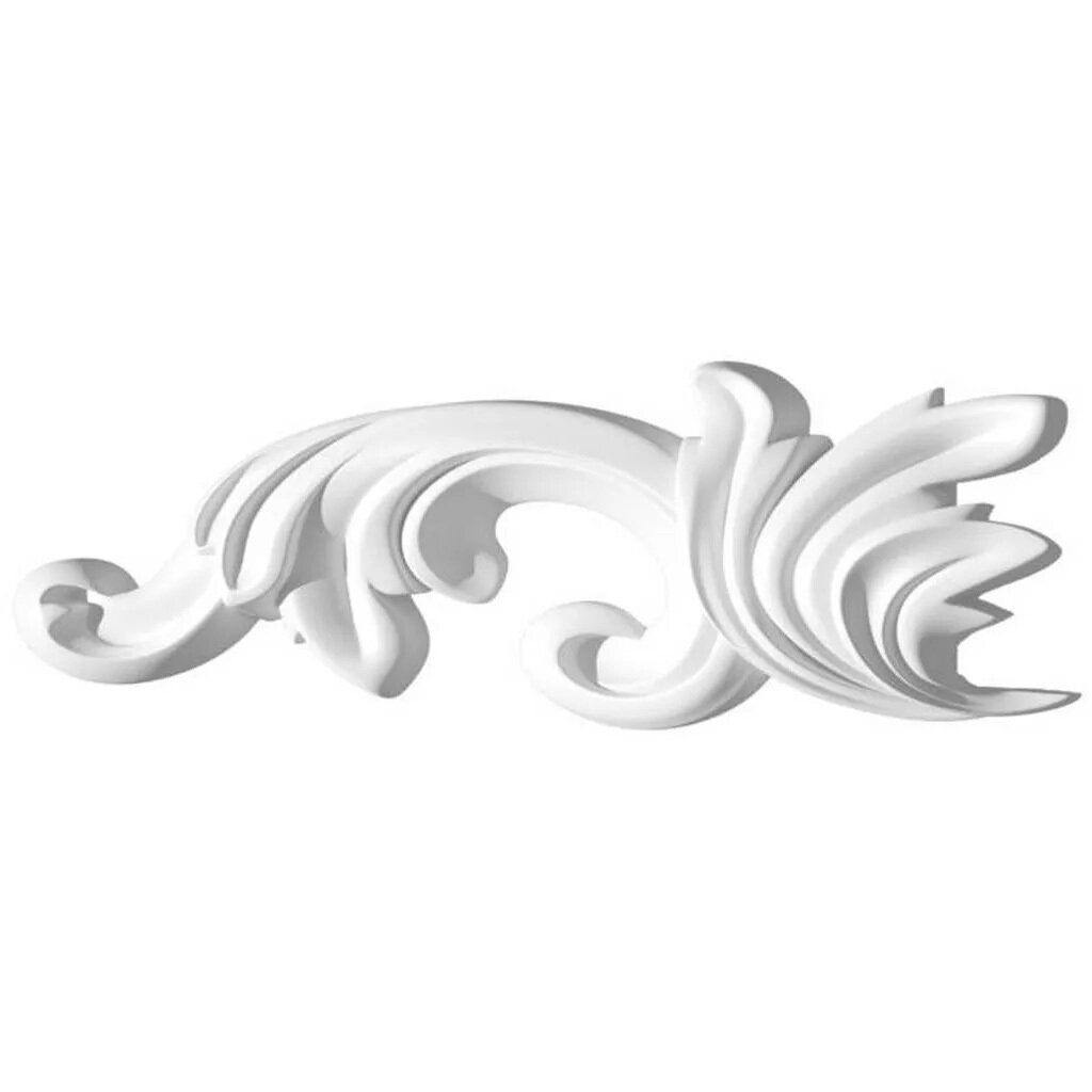 Элемент декоративный Decor-Dizayn (Декор-Дизайн) 124х54х19.5 мм Белый Полиуретан 2 шт в упаковке H1-157A LR