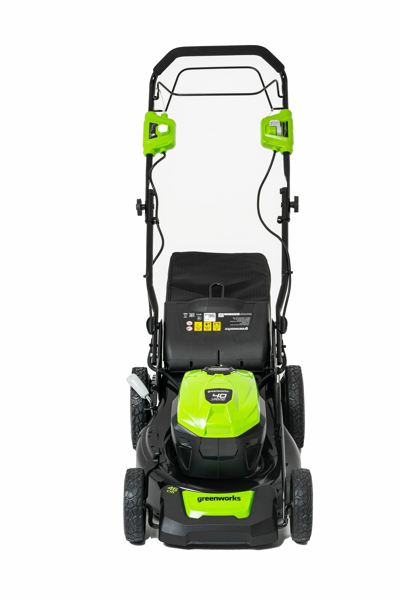 Газонокосилка аккумуляторная Greenworks GD40LM46SP, 40V, 46см, самоходная, бесщеточная, c 1хАКБ 8 Ач и ЗУ , 2506807UH — фото 1