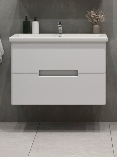 Изображение товара Тумба подвесная SanStar Ориана 80 Без раковины для ванной комнаты, белая