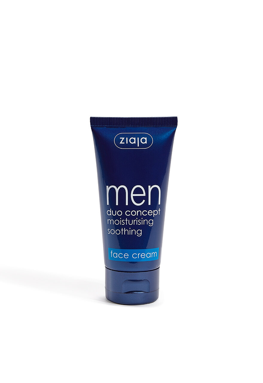 Крем для лица Ziaja "SPF 6", мужской, увлажняющий, низкий уровень защиты, 50мл