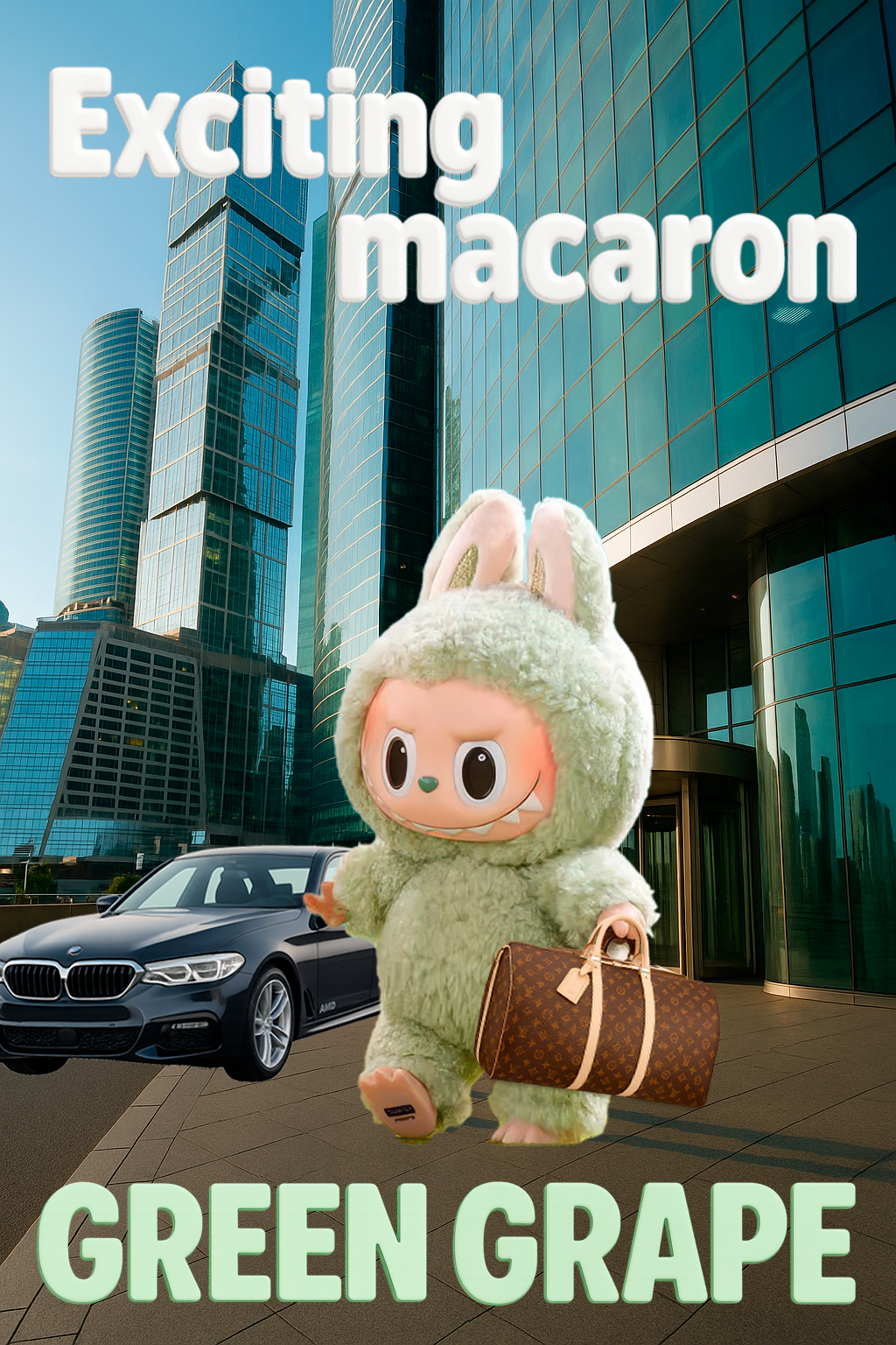 Игрушка-сюрприз LABUBU THE MONSTERS Exciting macaron Green Grape (зеленый) , Original Pop Mart