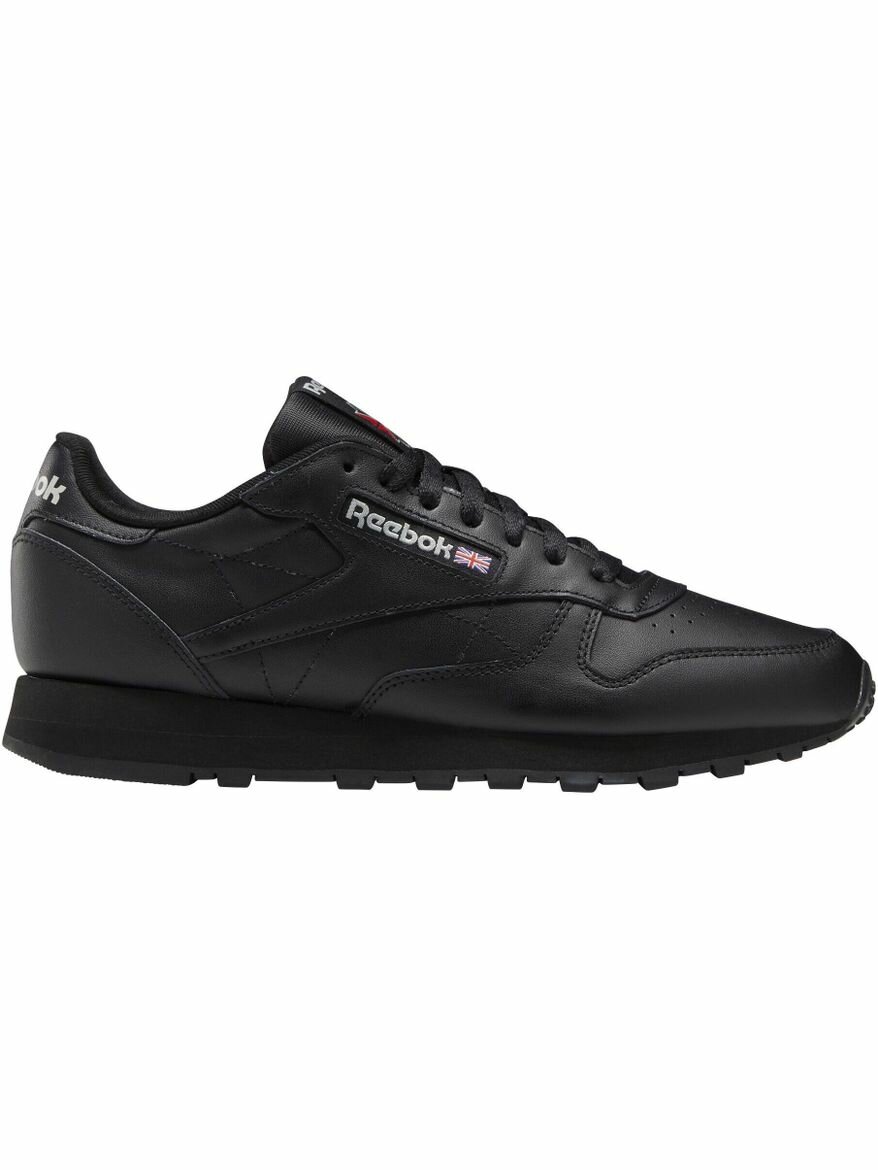 Кроссовки Reebok Classic Leather, полнота F, размер 11,5 US, черный/серый