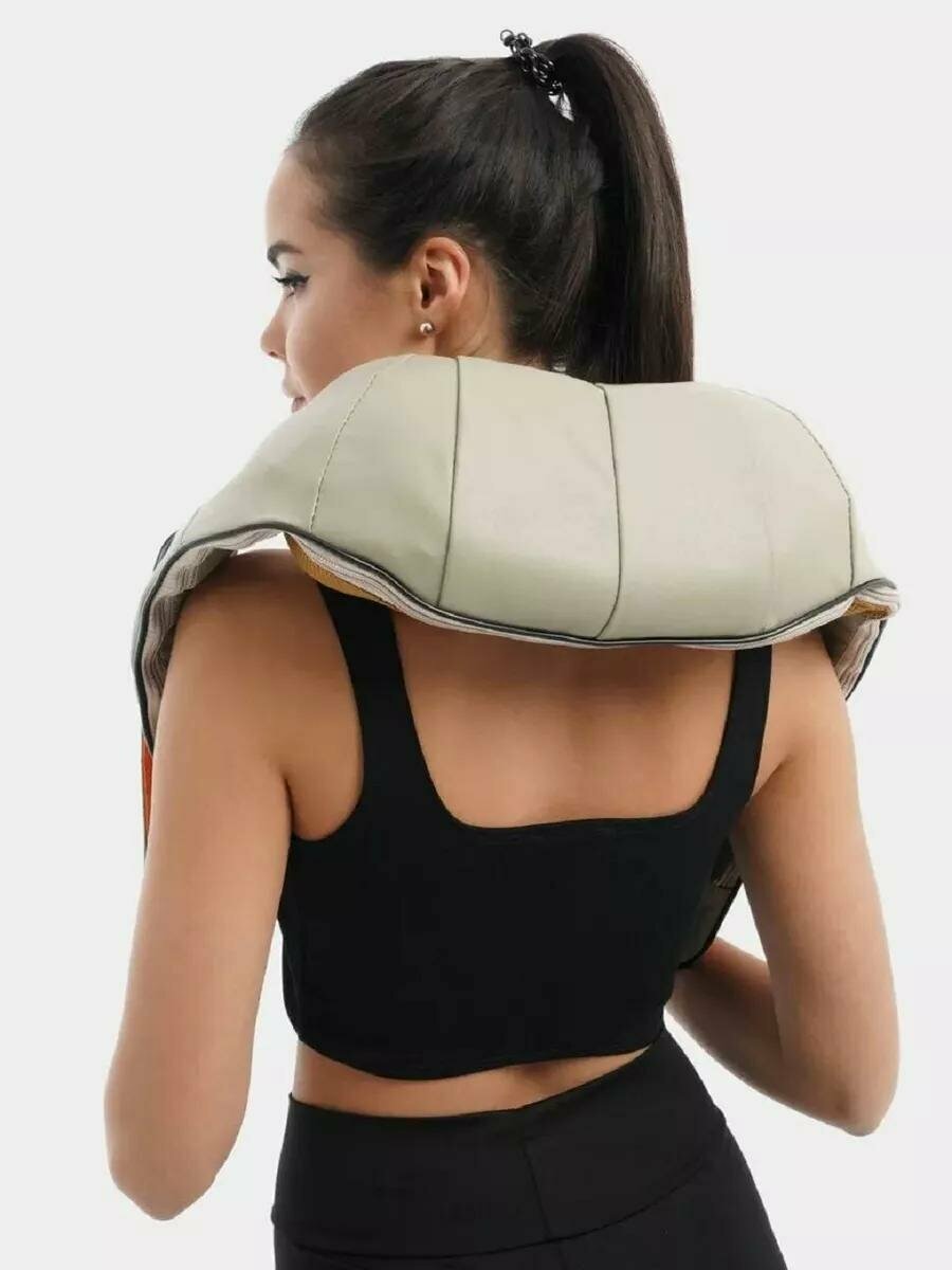 Массажер NECK, для шеи и спины, инфракрасное прогревание, 3D массаж