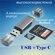 Картридер USB 3.0 - Micro SD - SD переходник для флешкарт 2 в 1