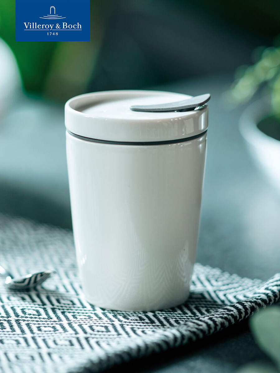 Стакан для кофе и чая с крышкой Coffee To Go Like. by Villeroy & Boch, 290 мл, Фарфор.