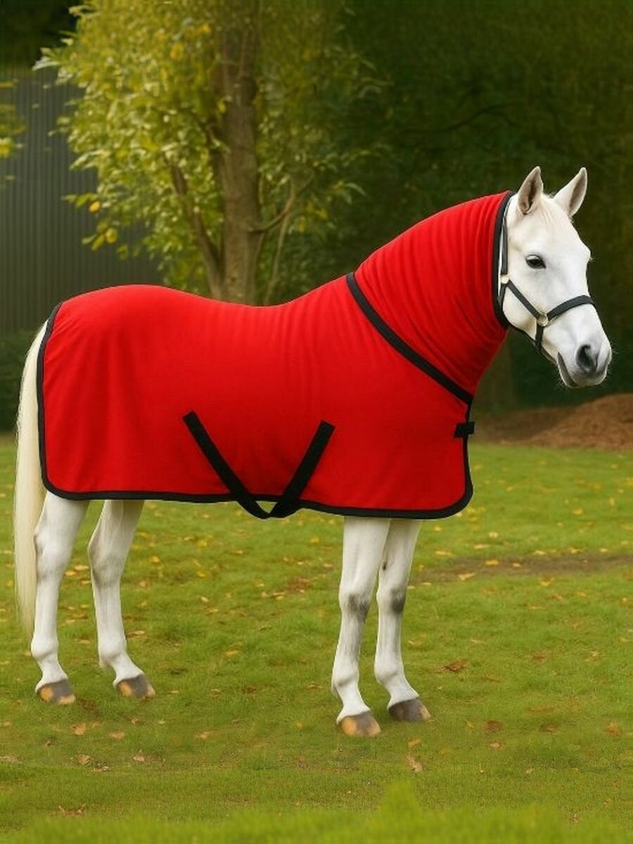 Флисовая попона с капором HorsePlanet