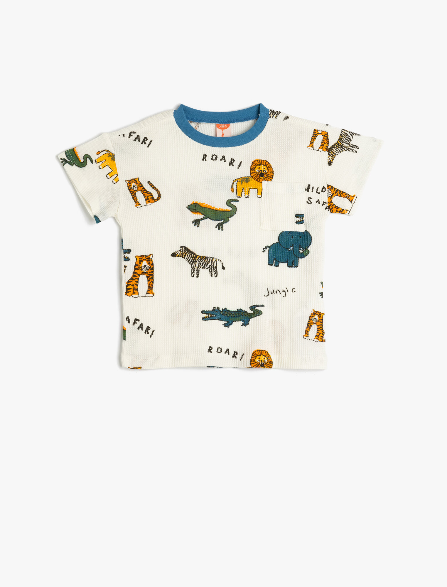 Футболка KOTON, размер 9-12 месяцев, экрю