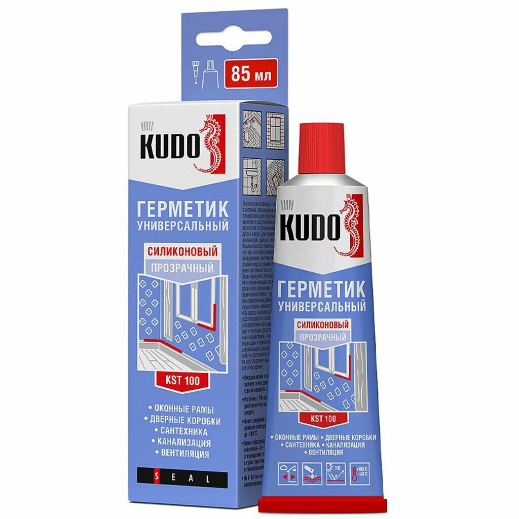 Герметик силиконовый универсальный KUDO KST-100 85 мл бесцветный