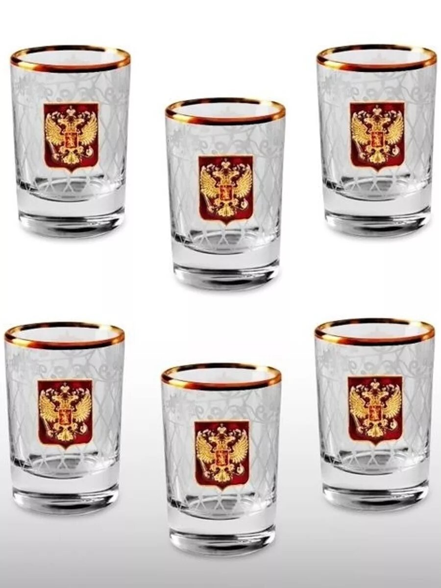 Набор для водки "Официальный прием" ToDrink, стопки, стекло, 6 штук — фото 1