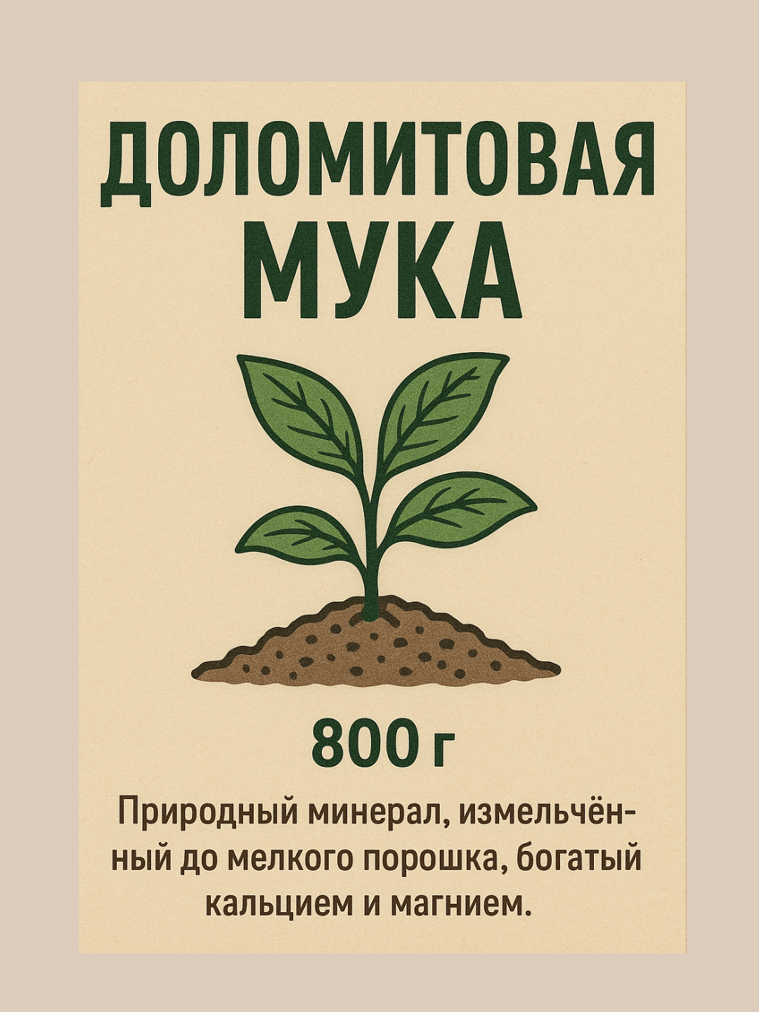 Доломитовая мука фасованная, 800 г