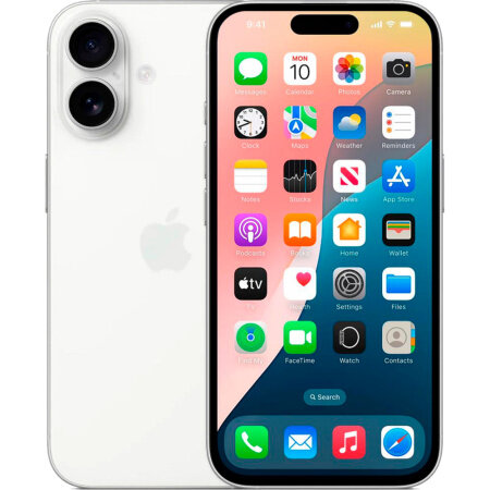 Смартфон Apple iPhone 16, 128ГБ, белый, оригинал, с нано сим
