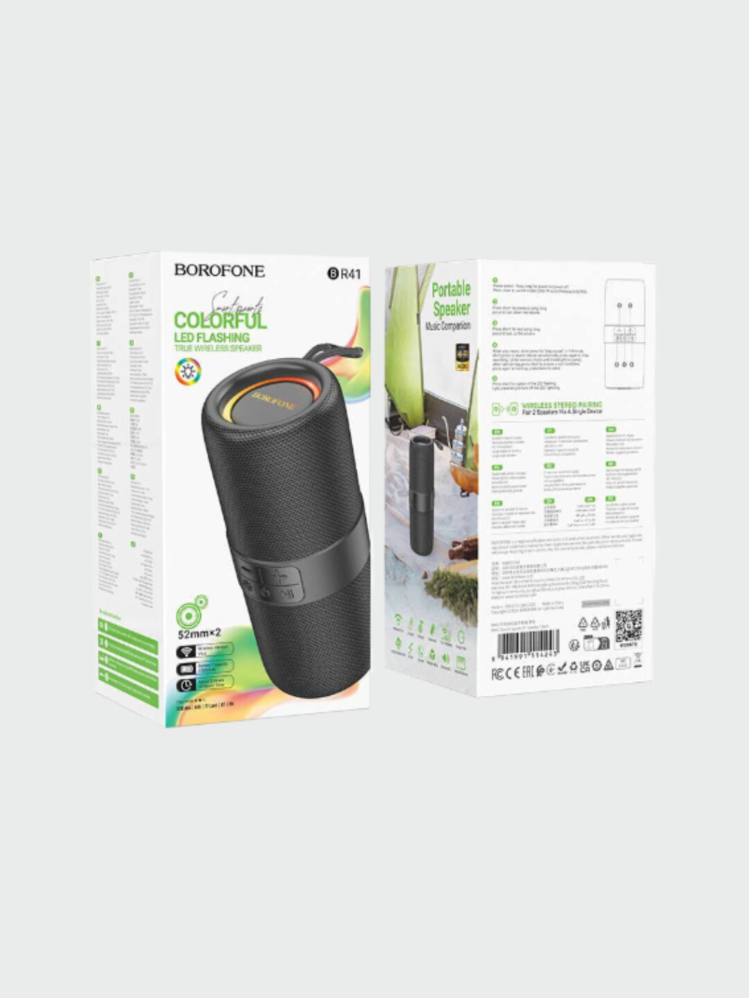 Портативная колонка Borofone BR41, Bluetooth 5.4, 1200 mAh, черная