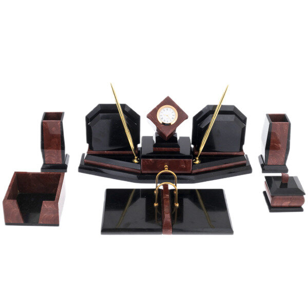 Письменный набор из лемезита и долерита 